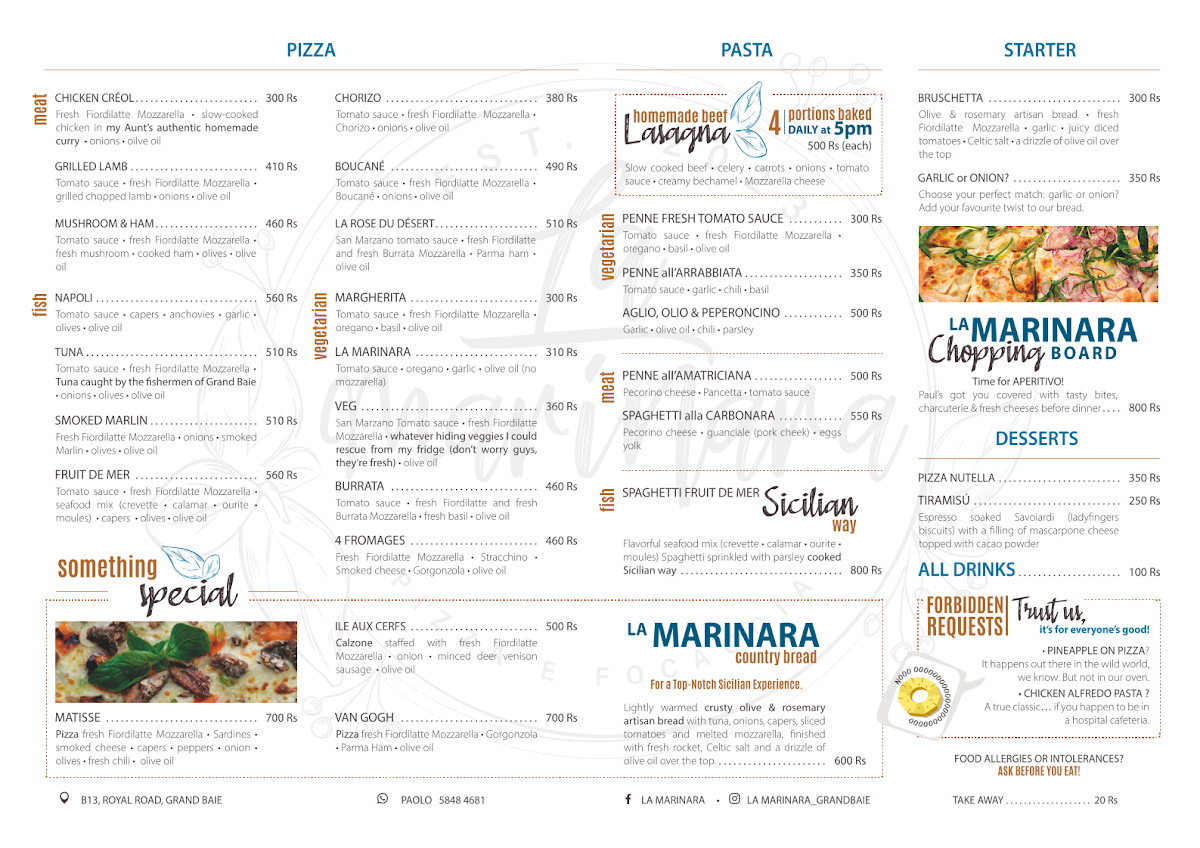 Menu La Marinara-1